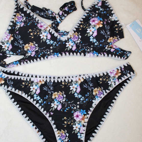 HP 💕 NWT Purple Floral Cupshe Bikini - Picture 2 of 8
